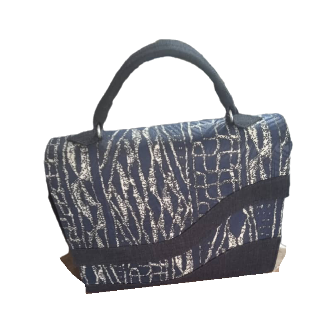 Valisette bleue et blanche