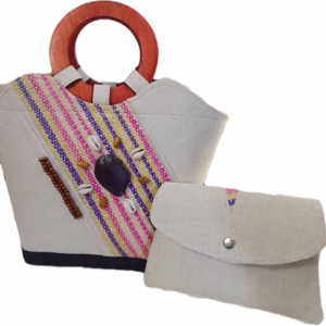 Ensemble sac cabas et porte-monnaie "Bord de mer"