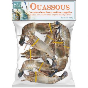 Ouassou entier 4/6 cru 800g (x10) surgele - 800 g