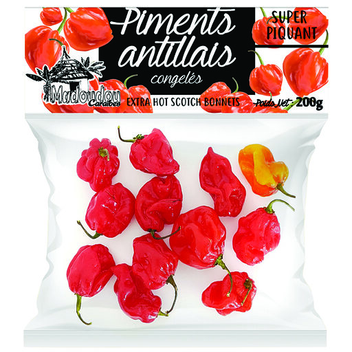 Piment antillais very hot 200g (x25) surgele - 200 g