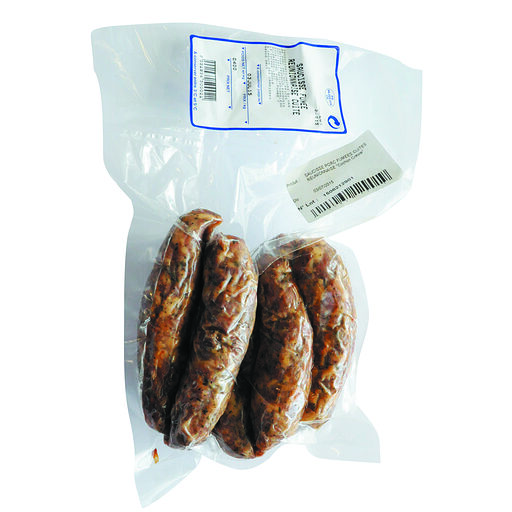 Saucisse porc fumée cuite réunionnaise "cochon créole" - par 1 kg