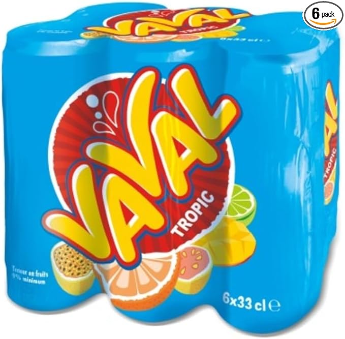 Soda Vaval Tropical - Pack de 6 Bouteilles 33cl
