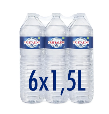 Eau gazeuse Cristalline - Bouteille 1,5l x 6