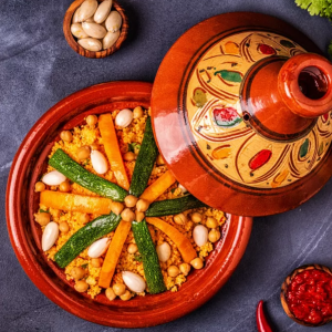 Tajine de légumes marocain au citron et aux olives (Végétarien)