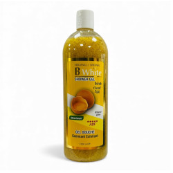 Gel Douche Gommant Exfoliant à l’Œuf B WHITE 970 ml – soin exfoliant et nourrissant pour une peau douce, lisse et éclatante