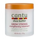 Traitement fortifiant Cantu Grow Strong 173 g au beurre de karité pour renforcer, nourrir et réparer les cheveux bouclés, frisés et crépus