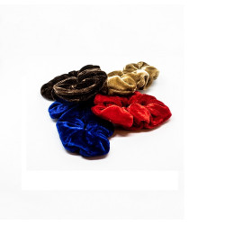 Pack de 12 chouchous en tissu grand modèle multicolors, accessoires cheveux confortables et résistants