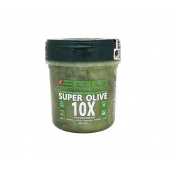 Styler Styling Gel Super Olive 10x 8 oz Eco – gel coiffant nourrissant à l’huile d’olive pour fixation extra-forte, boucles définies et cheveux hydratés