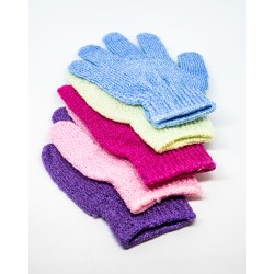 Gant de douche multicolore exfoliant pack de 12