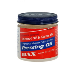 Pressing Oil Coconut Castor Oil 3.5oz Dax huile capillaire protection chaleur cheveux crépus