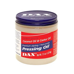Pressing Oil Coconut Castor Oil 7.5oz Dax huile capillaire protection chaleur cheveux crépus