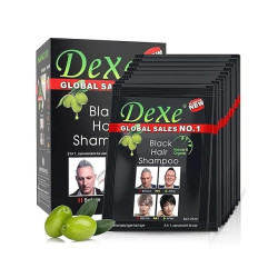 Black Hair Shampoo 10x25ml Dexe shampooing cheveux noirs brillance soin pack voyage